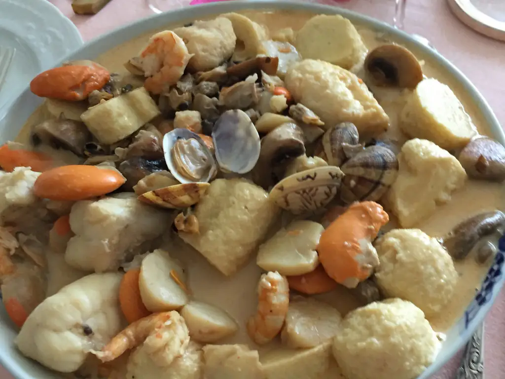 fruits de mer à la crème