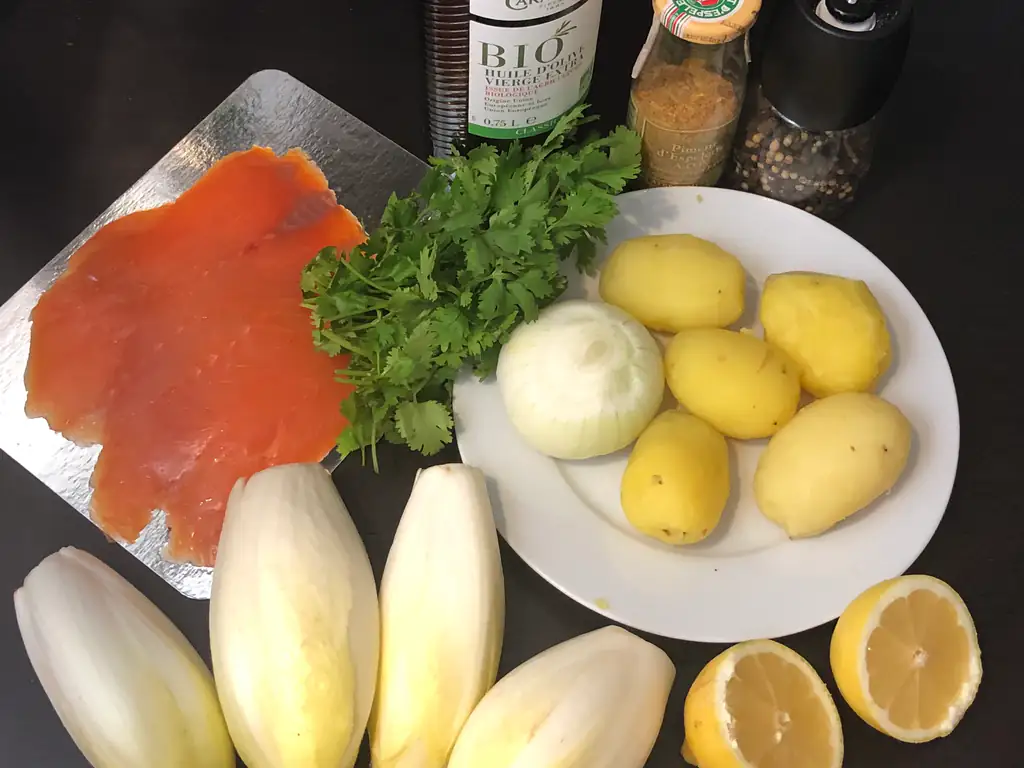 salade nenkov à la truite et aux endives