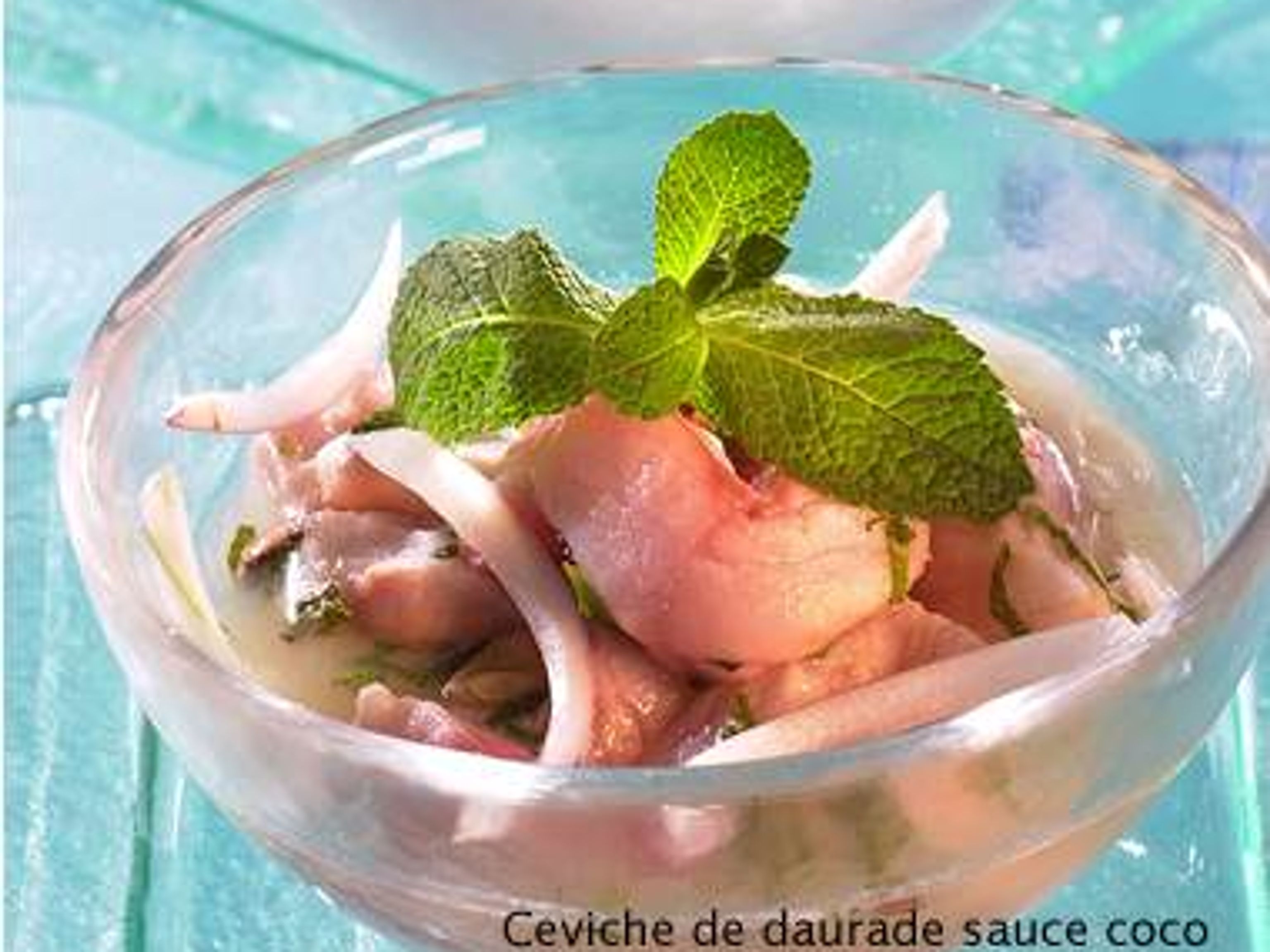 Ceviche de daurade sauce coco : Recette de Ceviche de daurade sauce ...