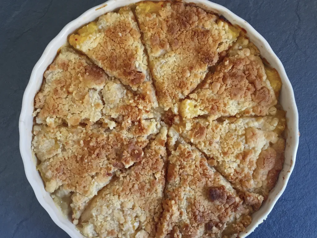 crumble ananas mangue