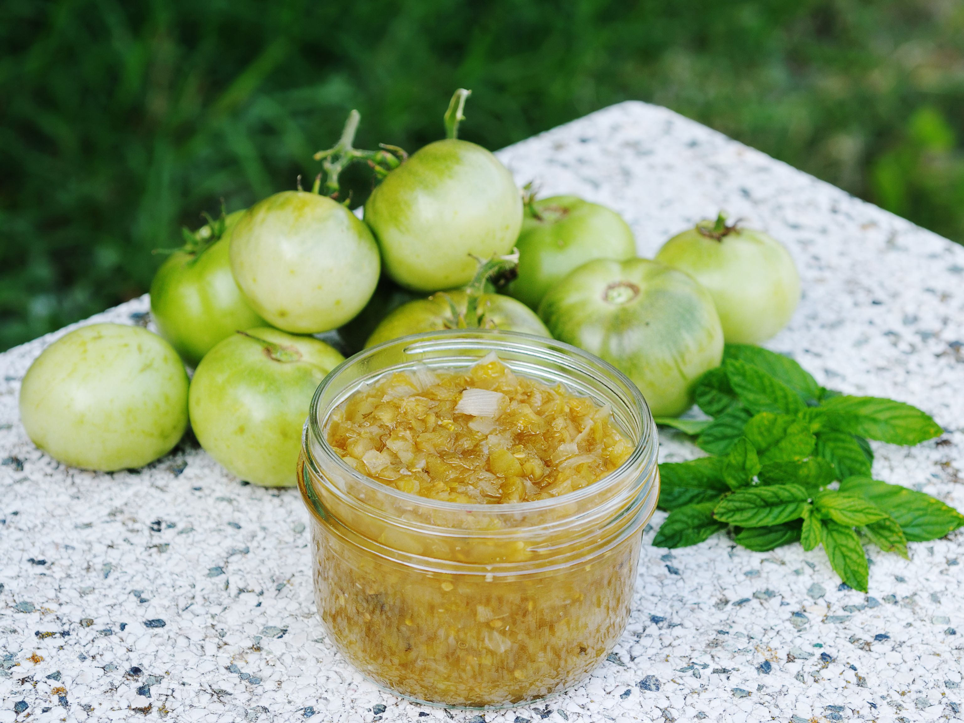 Chutney de tomates vertes maison Recette de Chutney de tomates vertes maison Marmiton