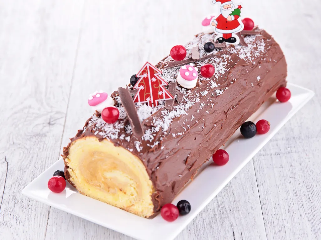Bûche de Noël Chocolat Vanille 