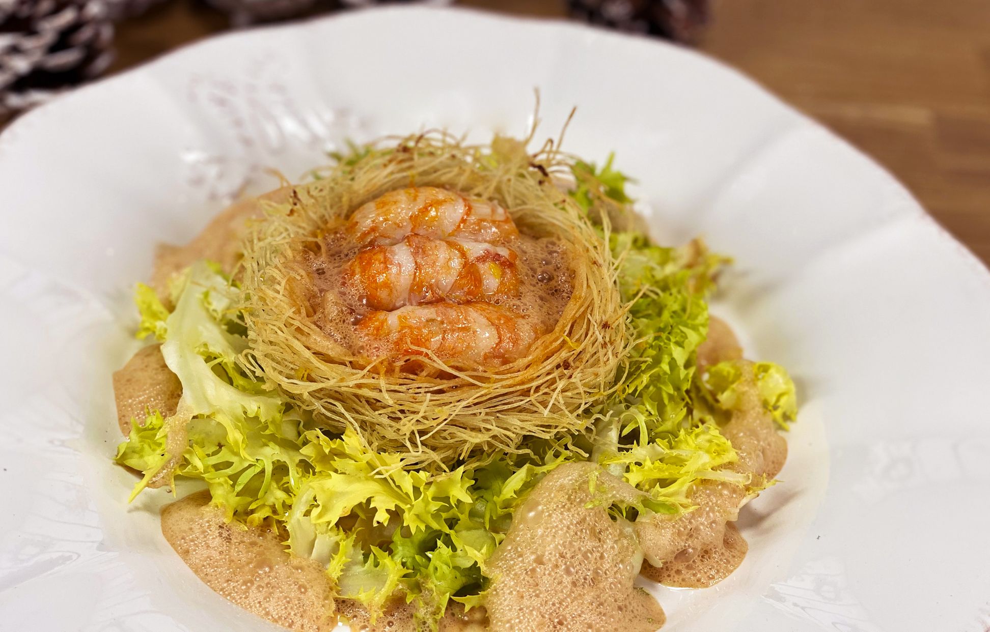 kadaif de langoustines et bisque maison Recette de kadaif de