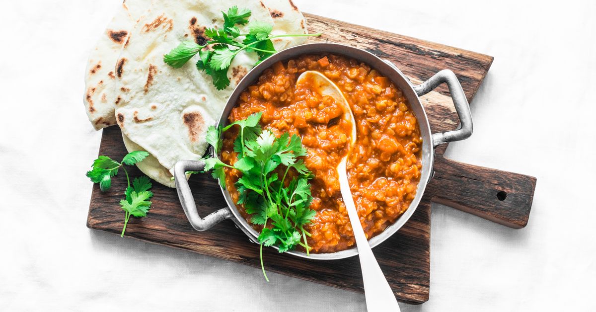 Lentilles Corail au curry au Companion : recette de Lentilles Corail au