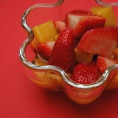 Salade de fraises aux mangues