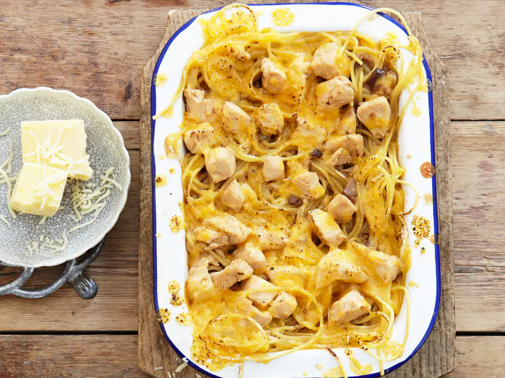 gratin de pâtes au poulet