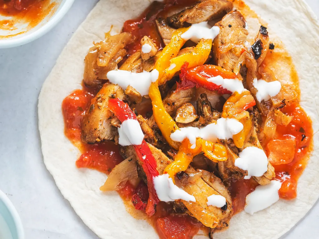 fajitas au poulet