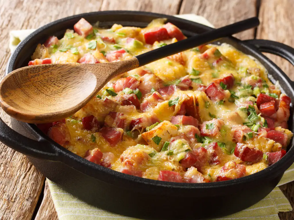 omelette aux pommes de terre et lardons