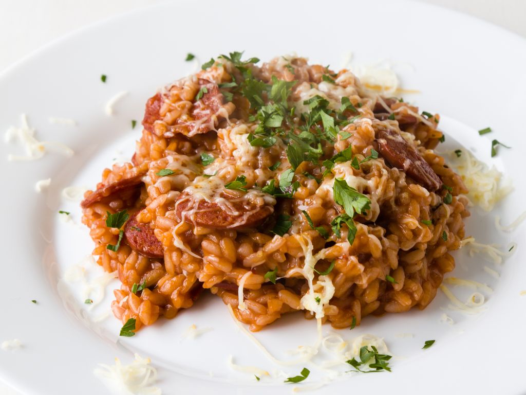 Risotto au chorizo : Recette de Risotto au chorizo - Marmiton