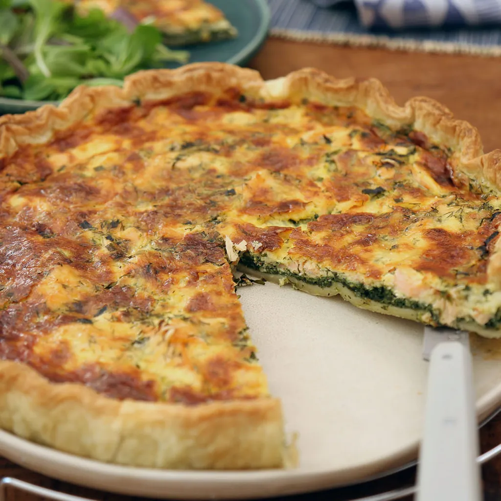 Quiche au saumon et aux épinards-image