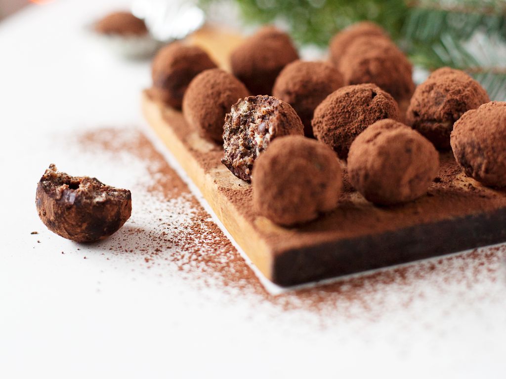 Truffes au chocolat sans beurre, enrobées de cacao facile et rapide :  découvrez les recettes de Cuisine Actuelle