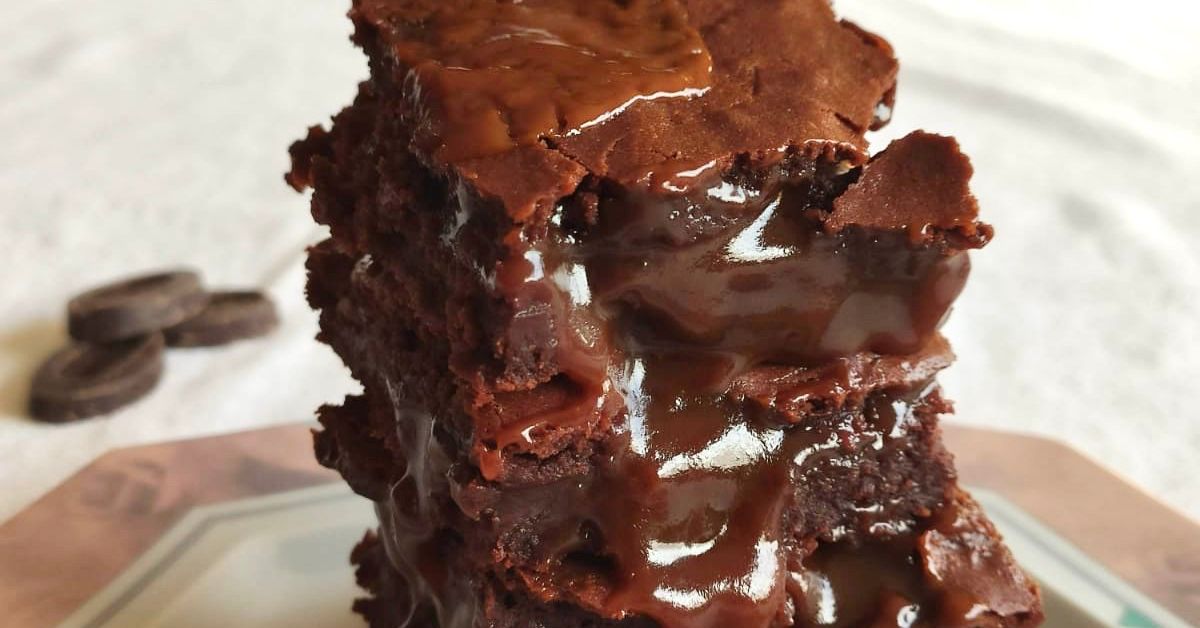 Brownie Chocolat Caramel : Recette De Brownie Chocolat Caramel