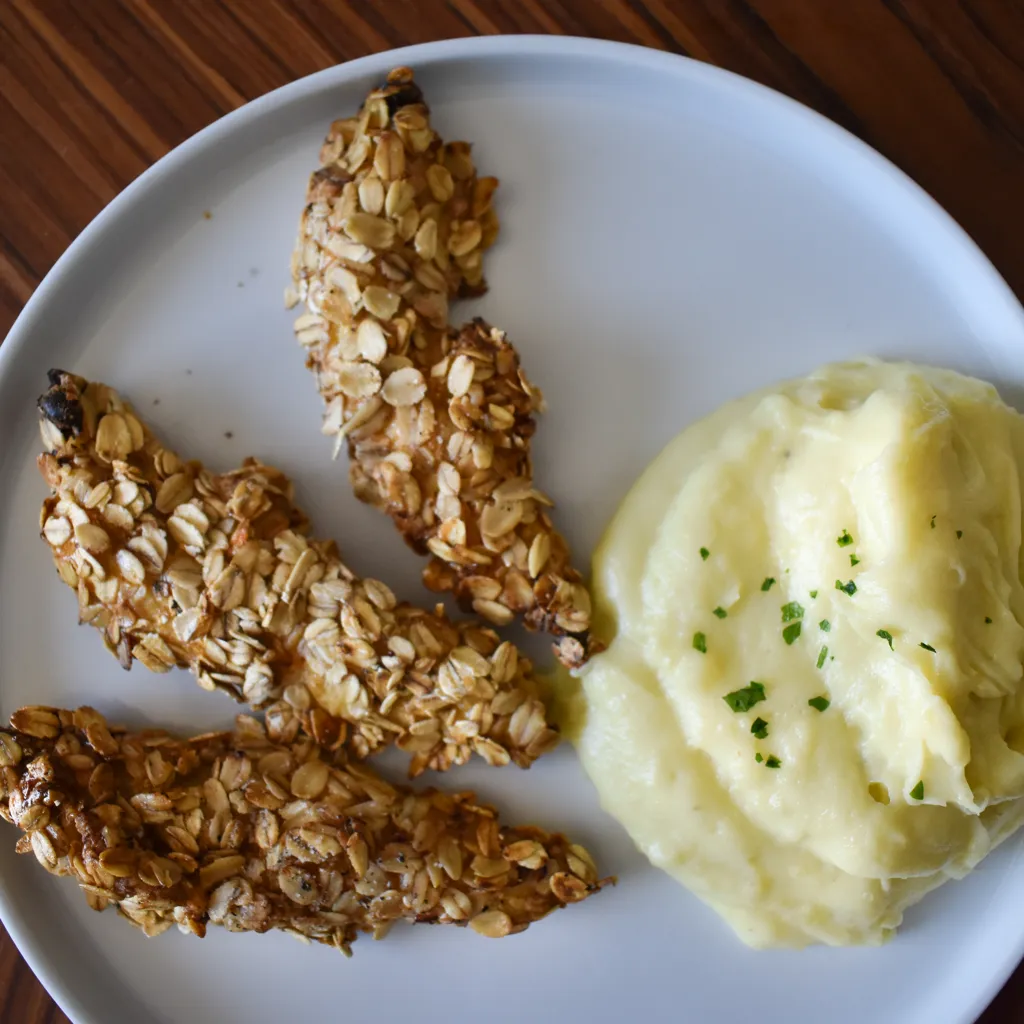 Poulet pané aux flocons davoine : Recette de Poulet pané aux flocons d avoine