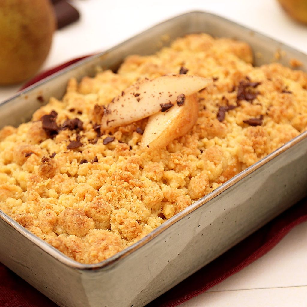 Crumble Poires Chocolat Recette De Crumble Poires Chocolat