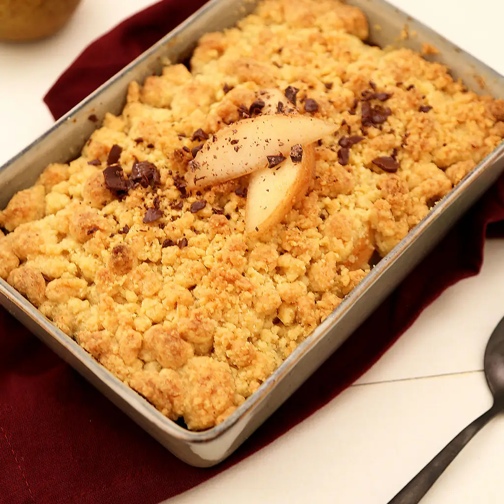 Crumble Poires Chocolat