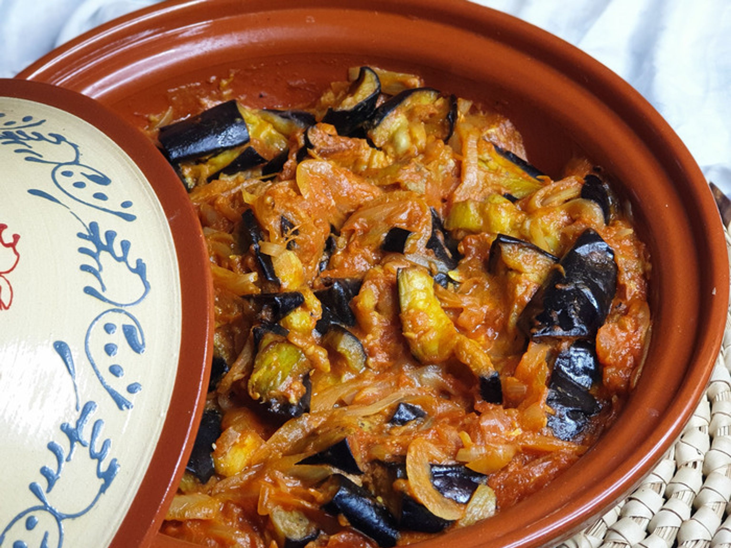 tajine végétarien (oignons et aubergines) Recette de tajine