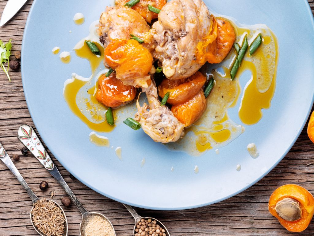 Poulet aux abricots facile : Recette de Poulet aux abricots facile