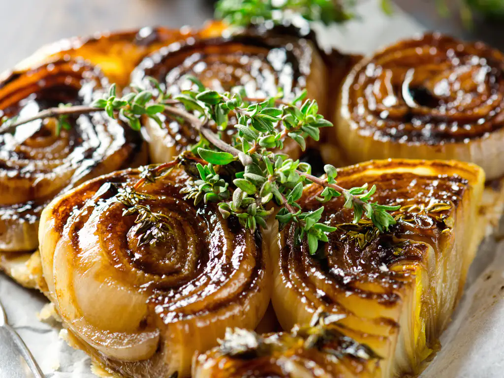 tarte tatin aux oignons de roscoff