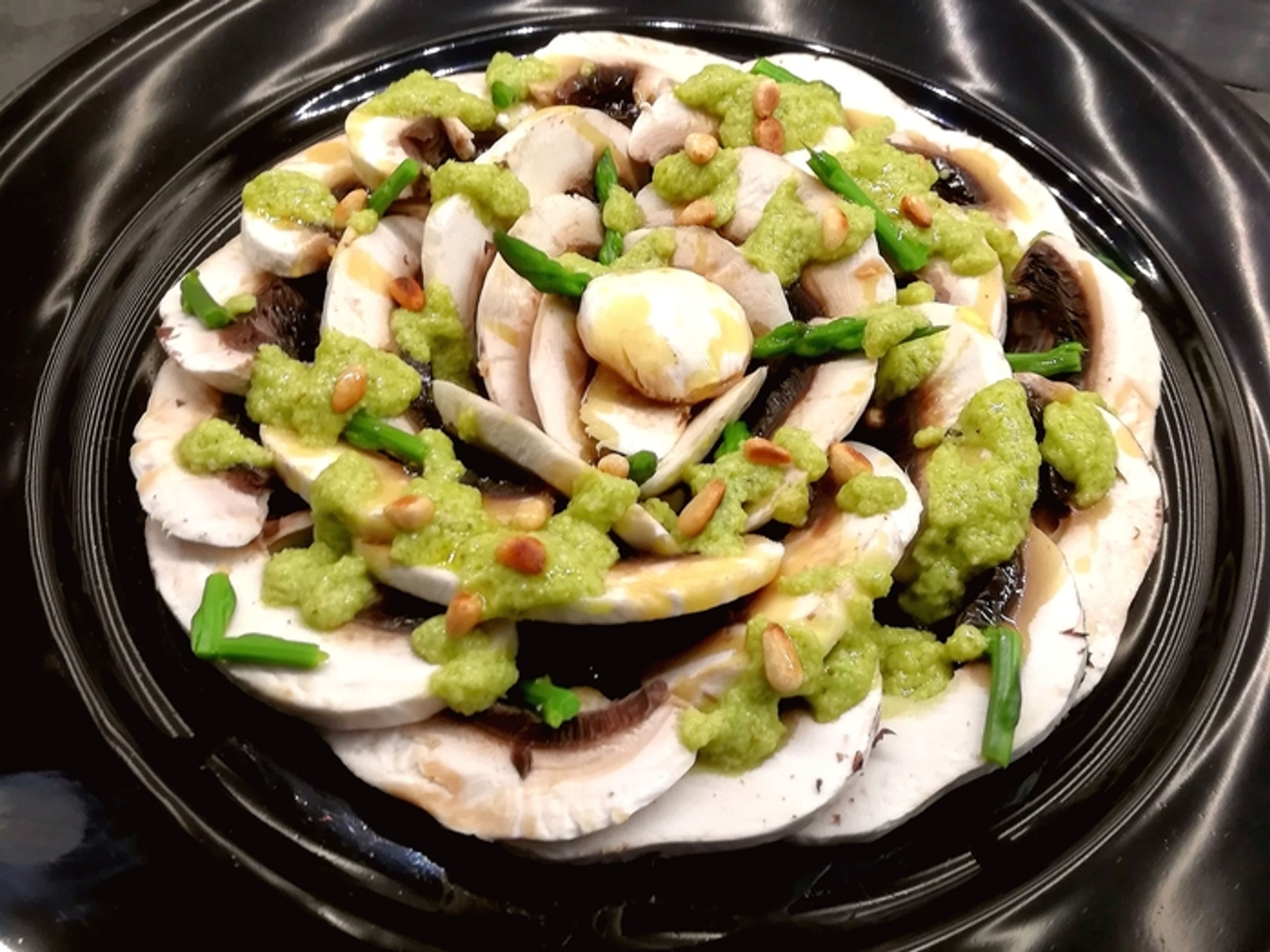 carpaccio de champignons de paris au pesto d&amp;#39;asperges : Recette de ...