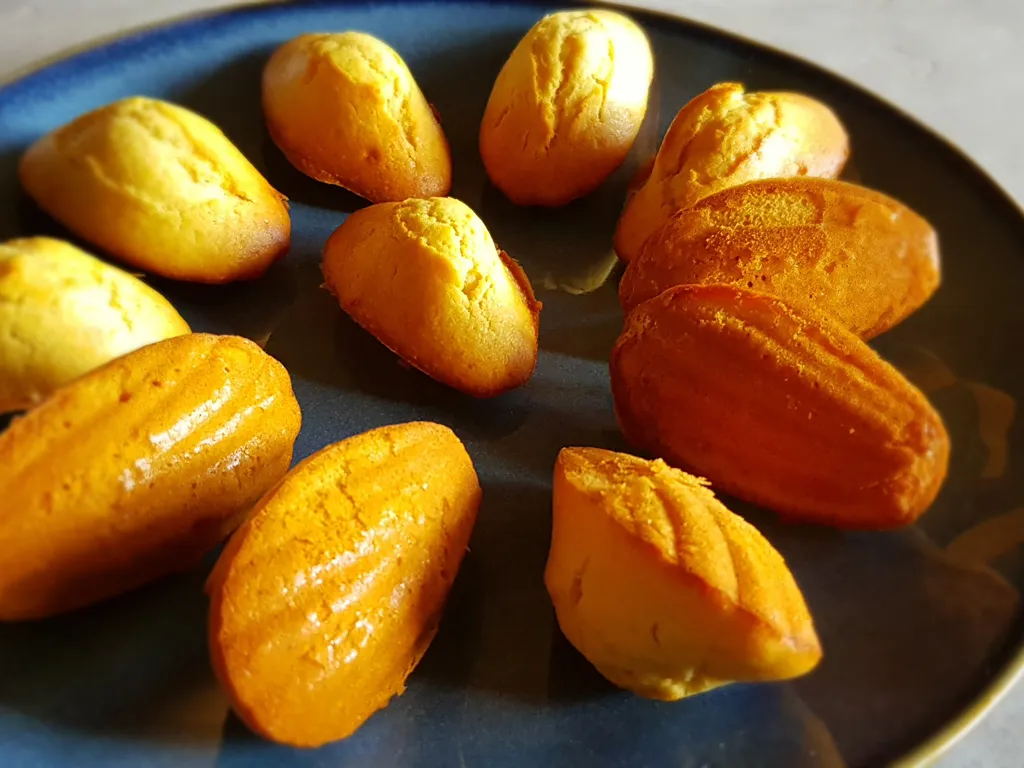 madeleines au miel, citron et fleur d'oranger