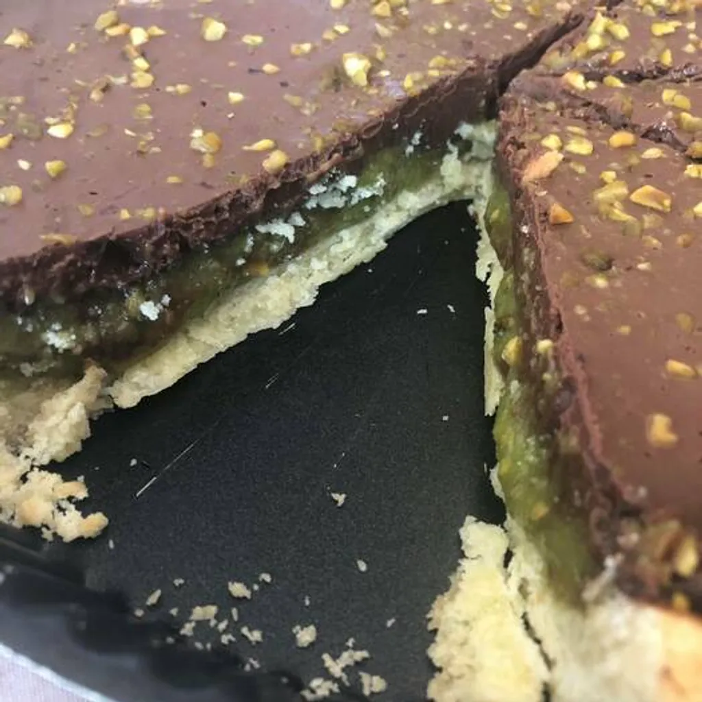 Tarte Chocolat et Pistache en Frangipane : Recette de Tarte Chocolat et  Pistache en Frangipane