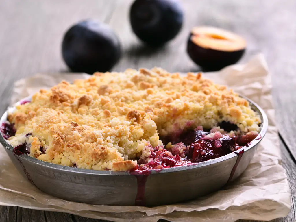 crumble aux prunes