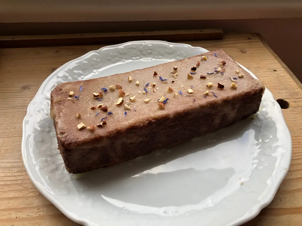 gâteau chocolat-noix et gelée acidulée