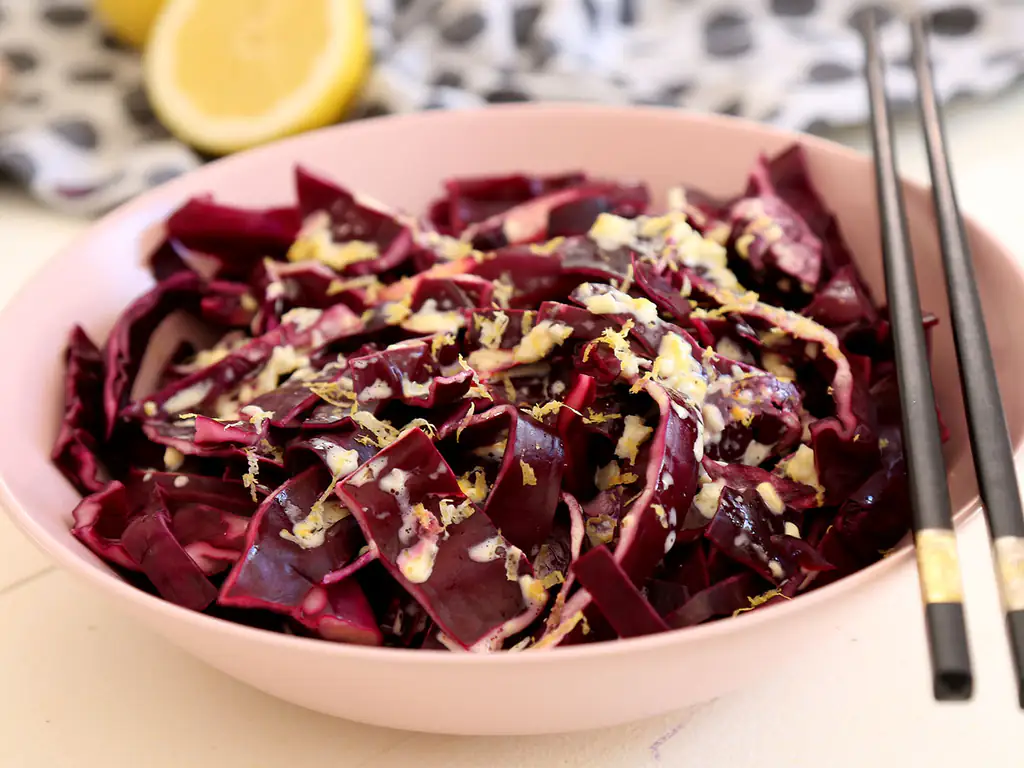 chou rouge en salade