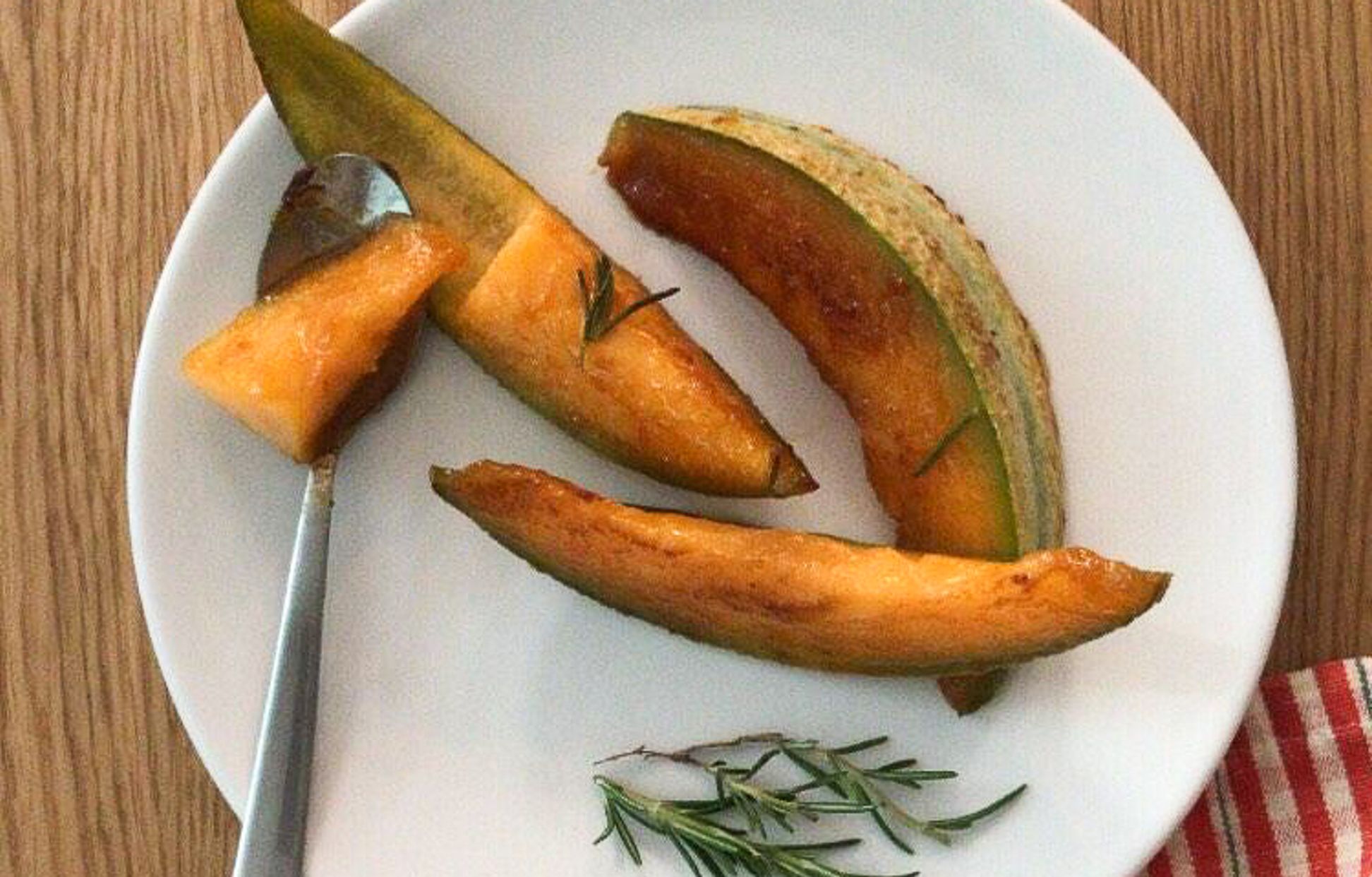 melon rôti au miel et au thym Recette de melon rôti au miel et au thym Marmiton