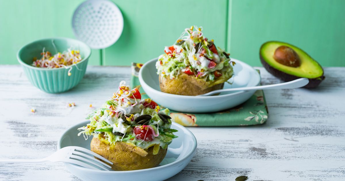 Pommes de terre farcies à l’avocat et au Tartare Ail et Fines herbes