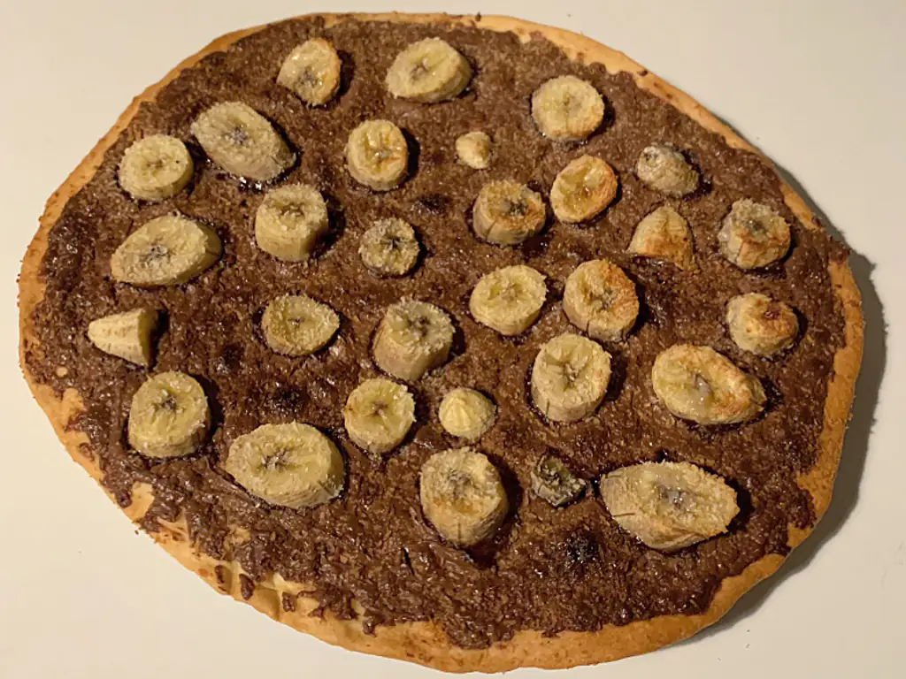 pizza banane-nutella-noix de coco