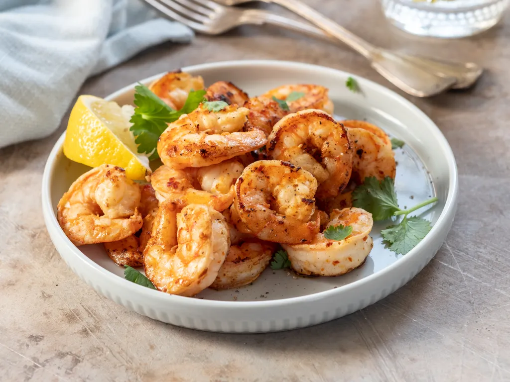 crevettes sautées à l'ail