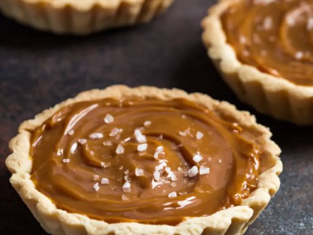 tarte frangipane, caramel beurre salé