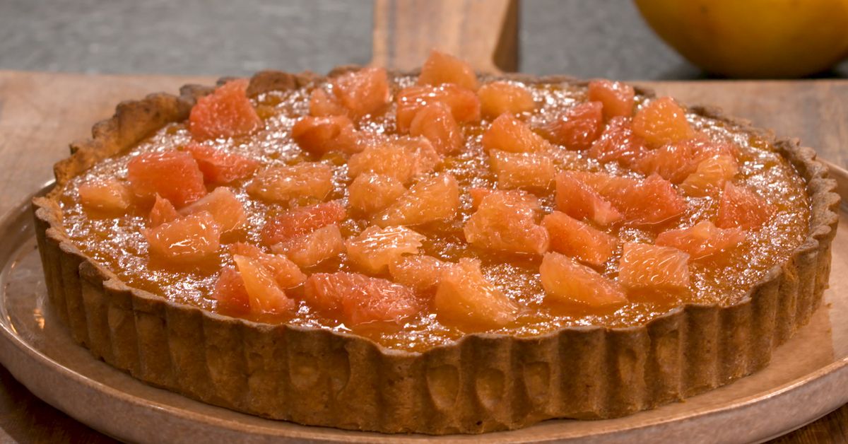 Tarte pomme pomelo par Laurent Mariotte recette de Tarte pomme pomelo par Laurent Mariotte