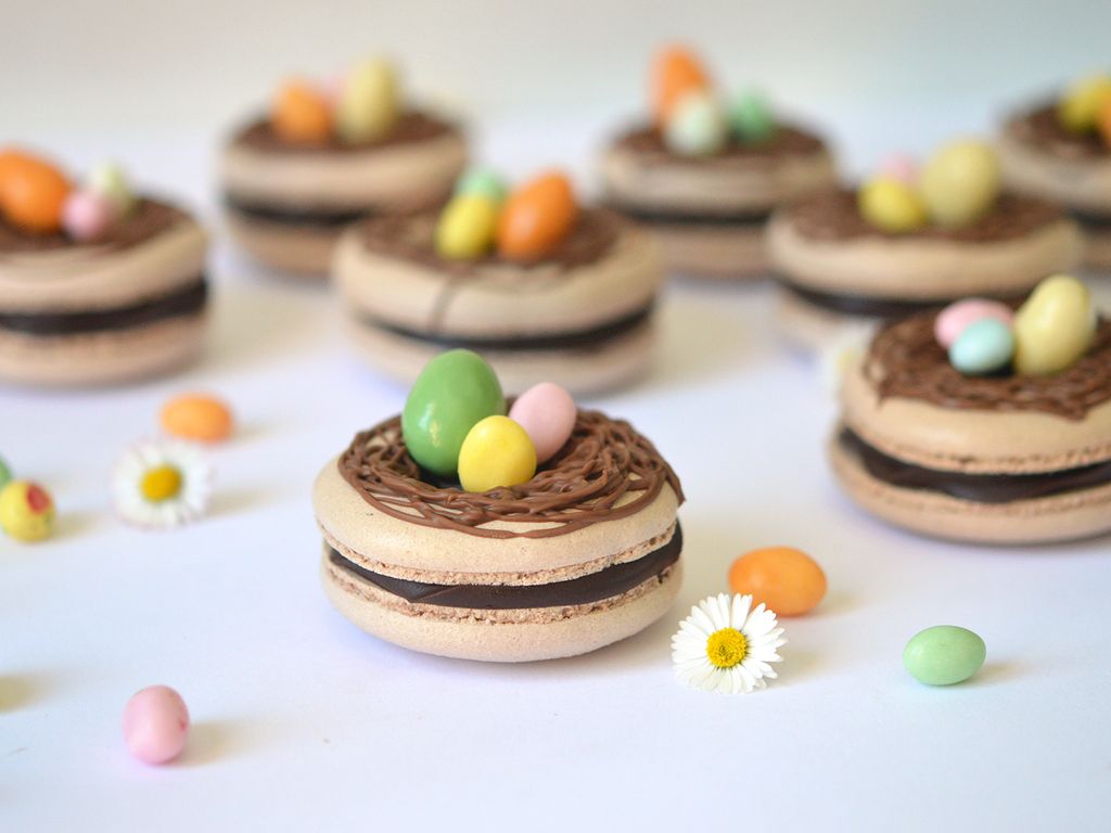 Macarons Nids De Paques Au Chocolat Recette De Macarons Nids De Paques Au Chocolat