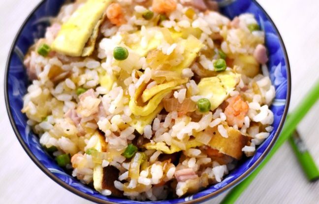 Arroz oriental al microondas