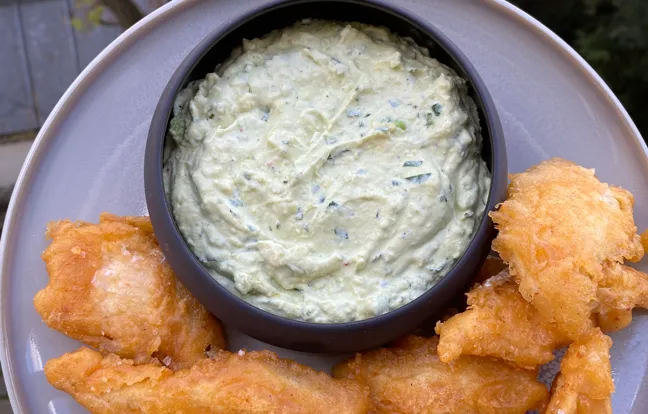 Poulet croustillant et crème d'avocat de chefpapdo