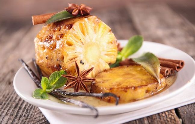 Piña asada