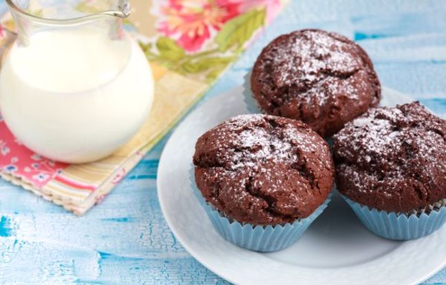 Muffins de chocolate blanco y negro