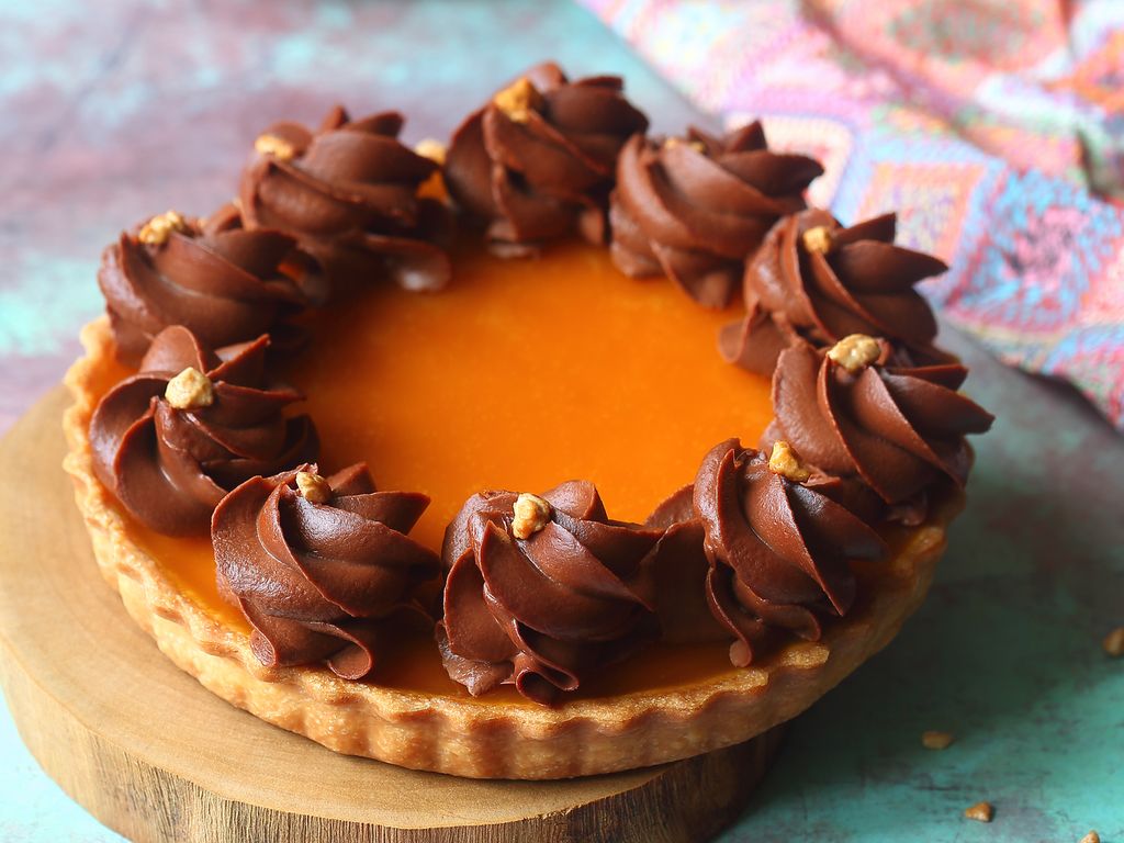The tarte orange chocolat : Recette de The tarte orange chocolat