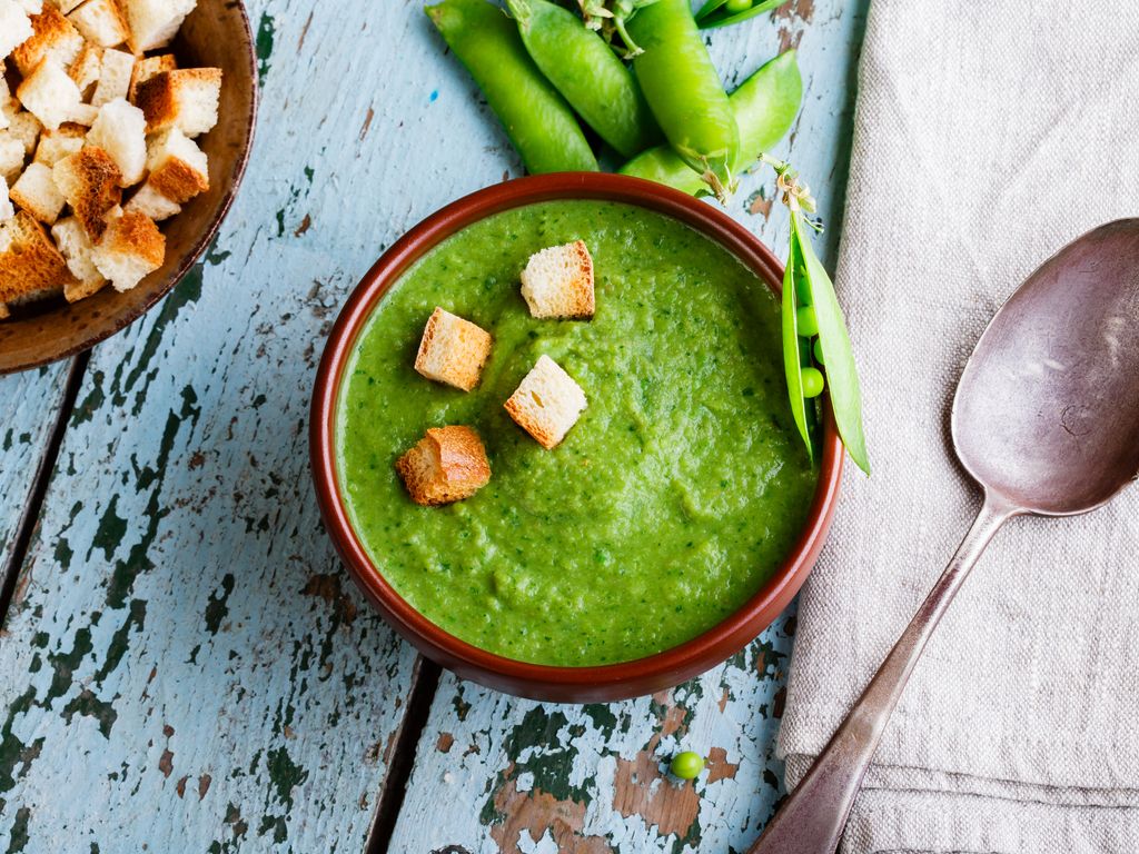 Velouté aux cosses de petits pois : Recette de Velouté aux cosses de