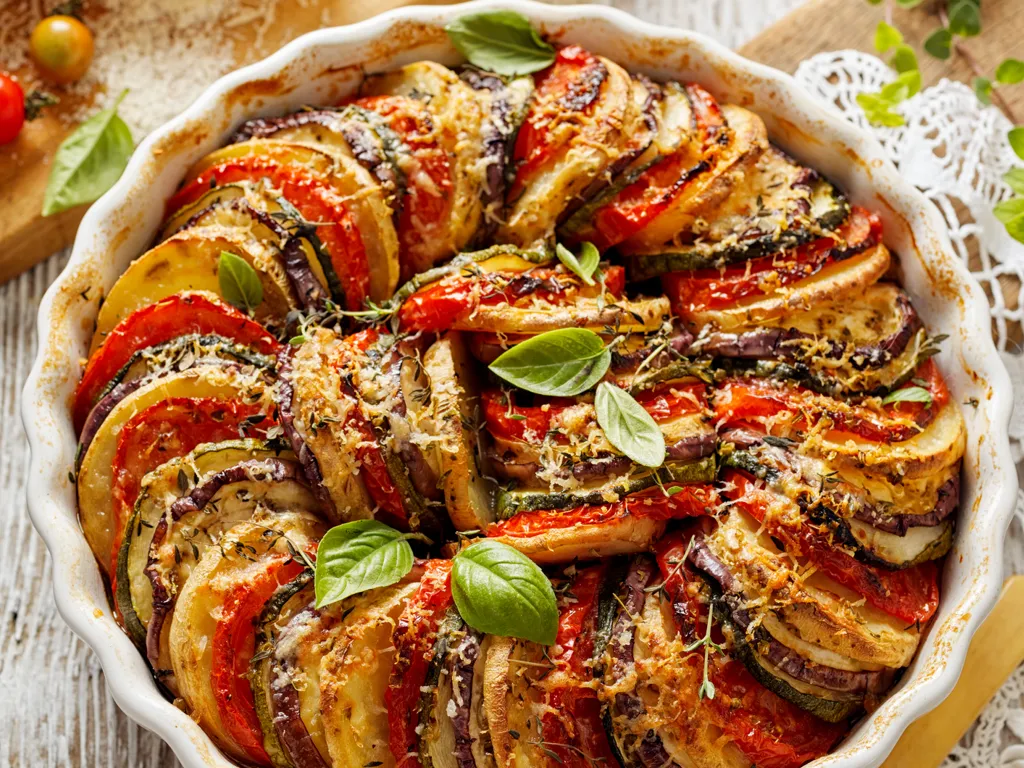 tian de courgettes et tomates au barbecue