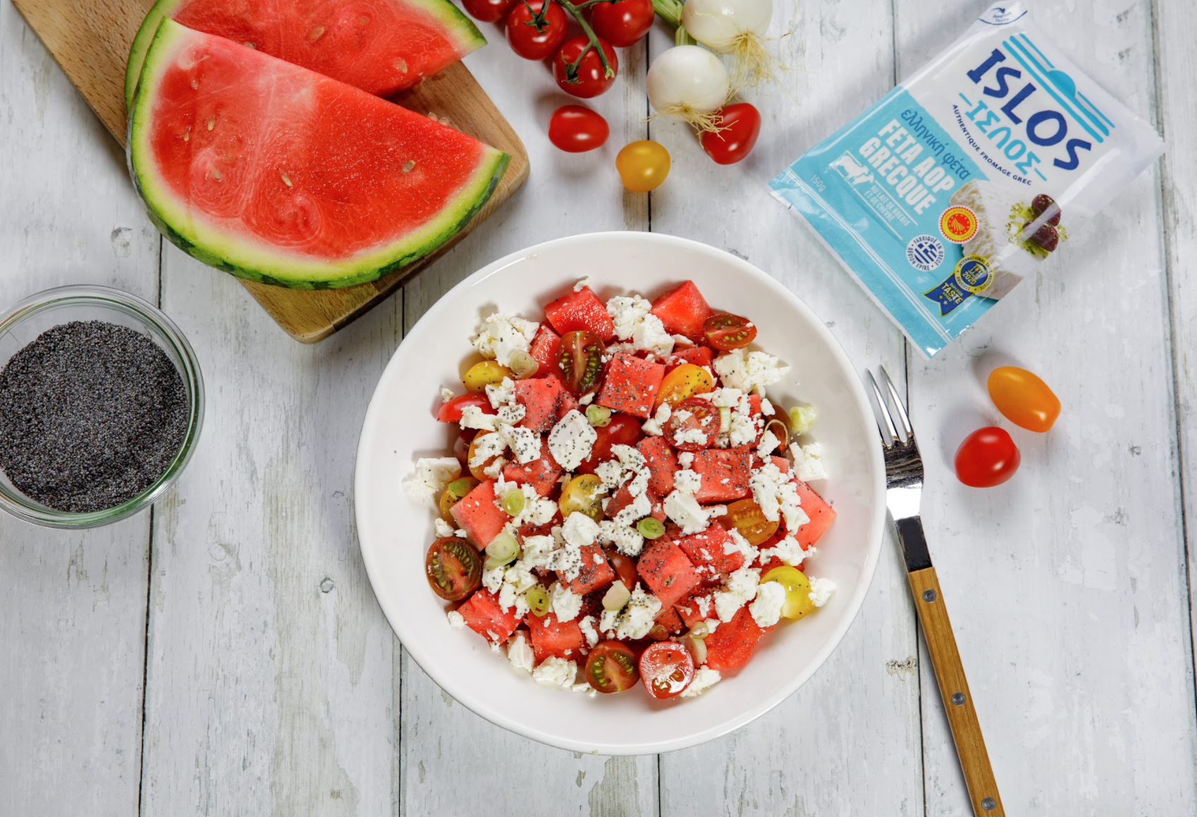 Salade De Pasteque A La Feta Et Aux Graines De Pavot Recette De Salade De Pasteque A La Feta Et Aux Graines De Pavot