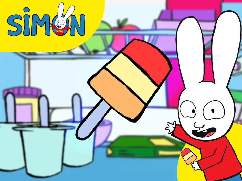 les super méga giga glaces multicolores de simon super lapin