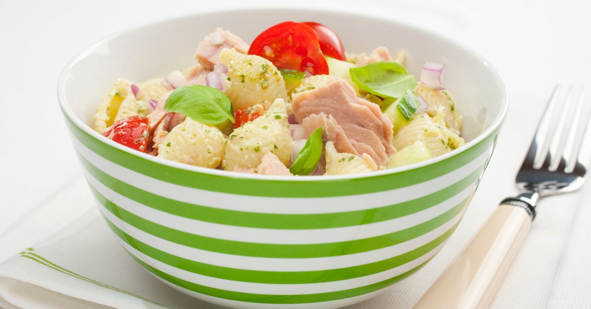 Salade de pâtes thon et pesto : recette de Salade de pâtes thon et pesto