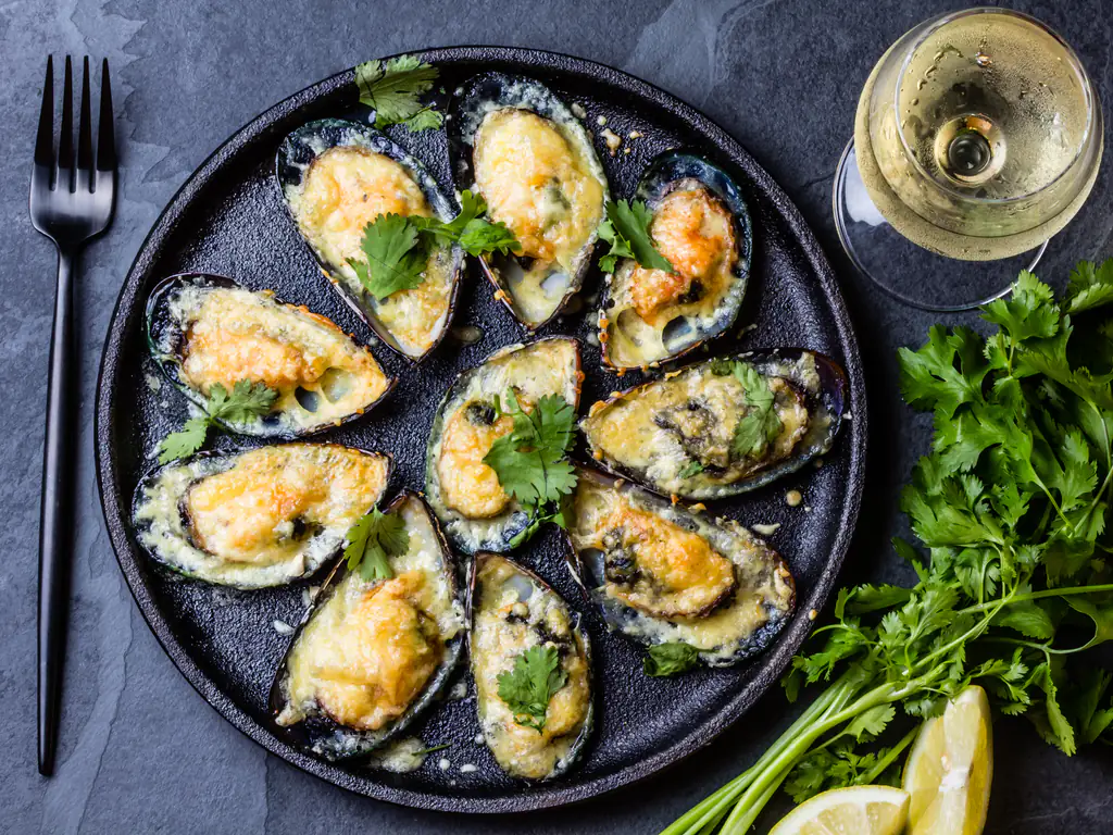 gratin de moules persillées