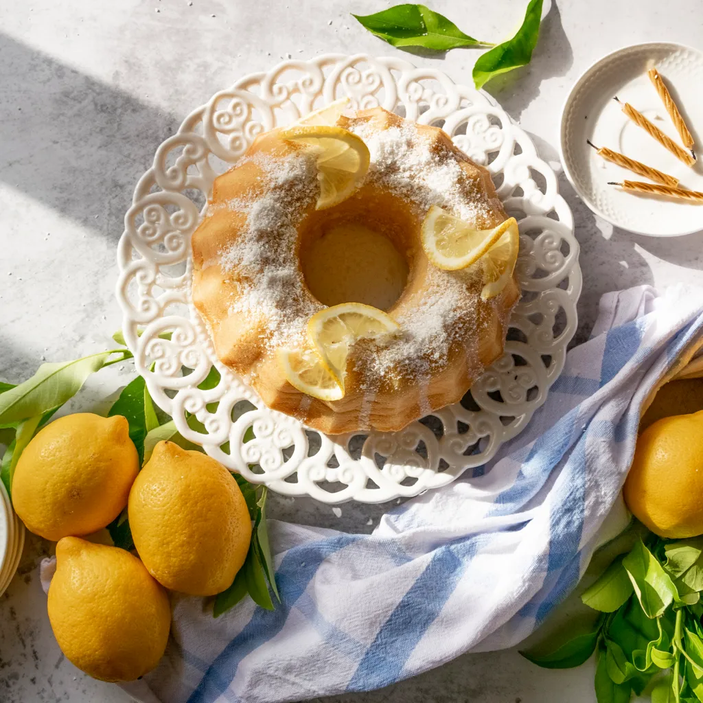 Gâteau au citron et huile d'olive - 5 ingredients 15 minutes
