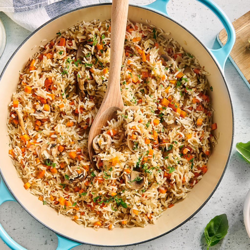 Riz pilaf carottes champignons