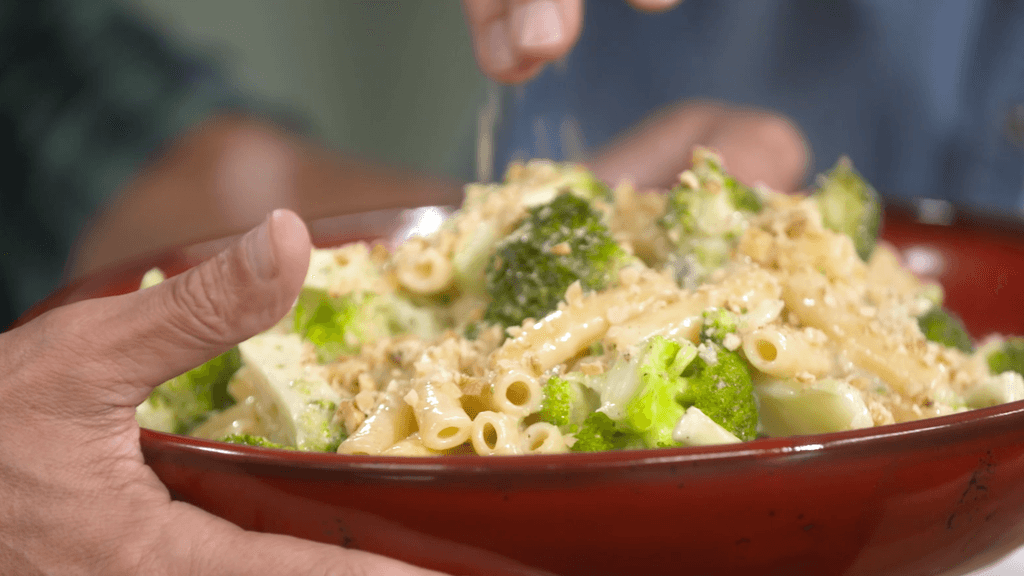 Macaroni Gorgonzola brocoli et noix par Laurent Mariotte