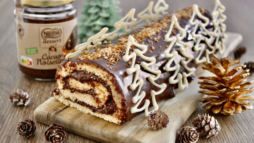 Bûche de Noël à la pâte à tartiner
